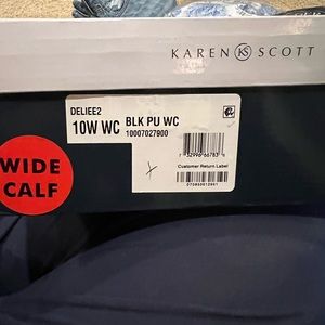 Karen Scott Womens Deliee Closed Toe Knee High Riding Boots, BLACK